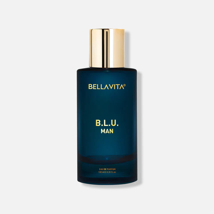 Bella Vita Luxury B.L.U Men Eau De Parfum Liquid Perfume With Lemon, Apple, Musk|Fresh, Refreshing, Energising Long Lasting Edp Fragrance Scent 100Ml