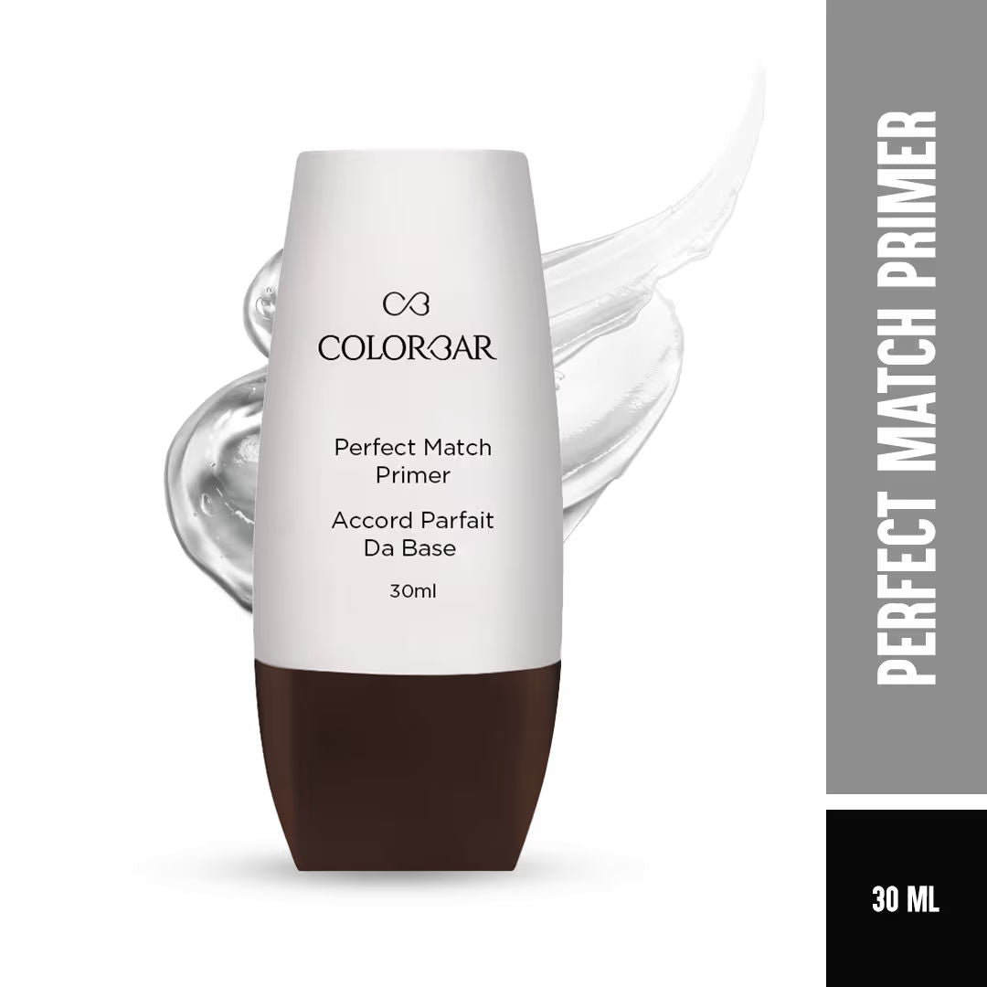 Colorbar New Perfect Match Primer, 30ml | Oil free | Enriched with Vitamin E | Smoothes skin