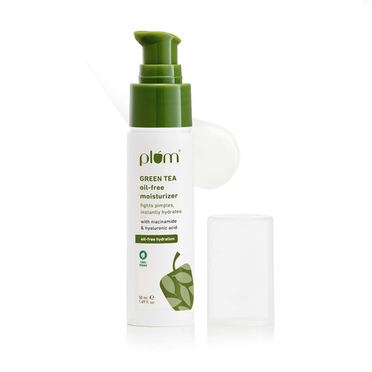 Plum Green Tea Oil-Free Moisturizer With Niacinamide & Hyaluronic For Non-Sticky Daily Hydration