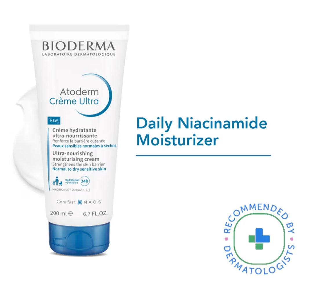 BIODERMA Atoderm Creme Ultra-Nourising Moisturising Cream Boosts Hyaluronic Acid, Ceramides