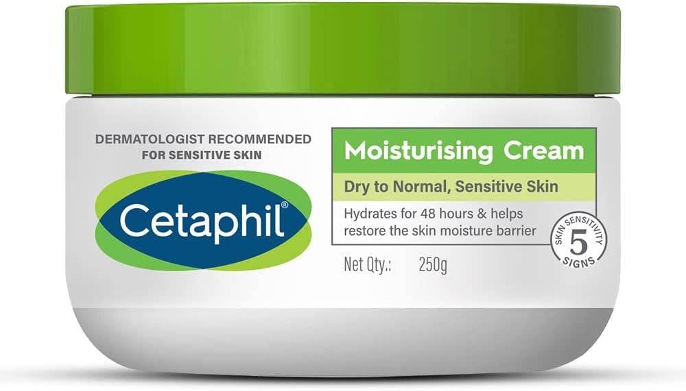 Cetaphil Moisturising Cream for dry to very dry Sensitive skin, Dermatologist Recommended