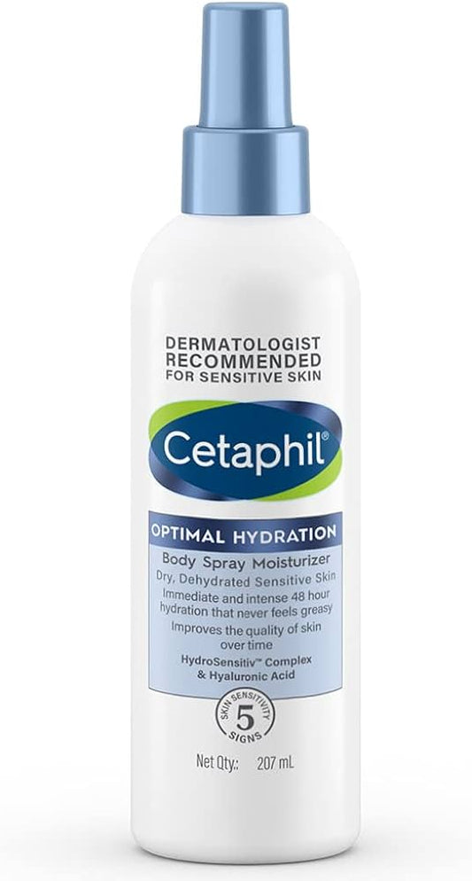 Cetaphil Optimal Hydration Body Spray Moisturizer With Hyaluronic Acid+Vitamin E For Dehydrated Skin