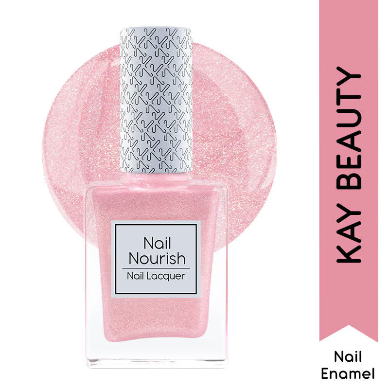 Kay Beauty Nail Nourish Glitter Pastel Nail Enamel Polish- (9ml)